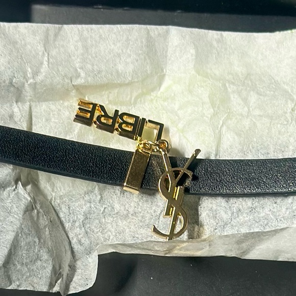 Yves Saint Laurent (YSL) Bracelet/Choker Necklace in Black and Gold GWP NWB - Picture 8 of 14